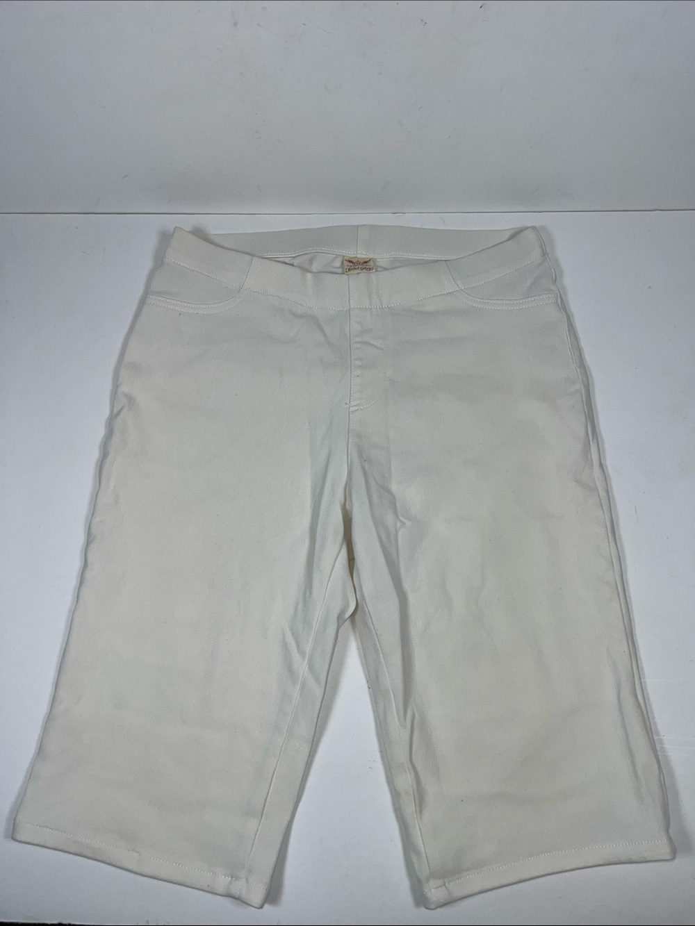 Faded Glory Cream Stretch Knit Chinos